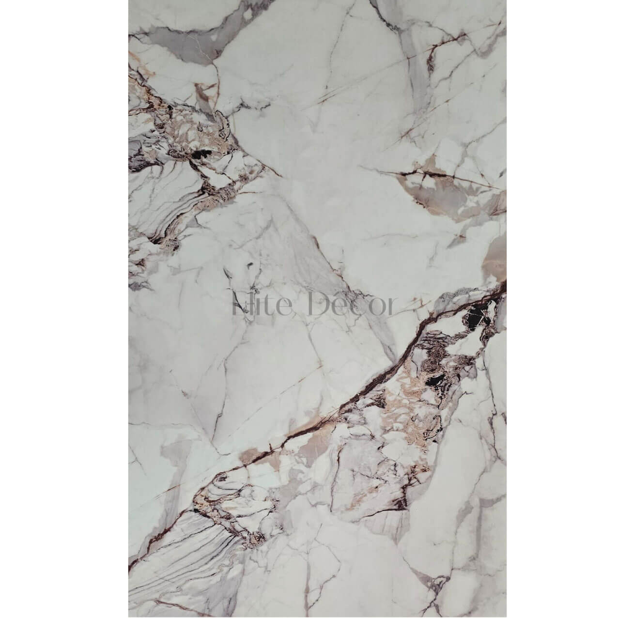 חיפוי קיר PVC דמוי שיש לבן עם גידים MA04 חיפוי קיר PVC דמוי שיש לבן עם גידים MA04